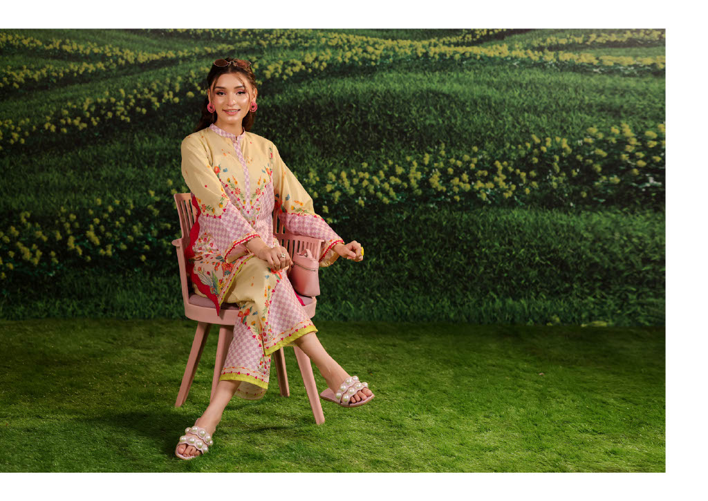 Dull Yellow Printed Co-Ord Set