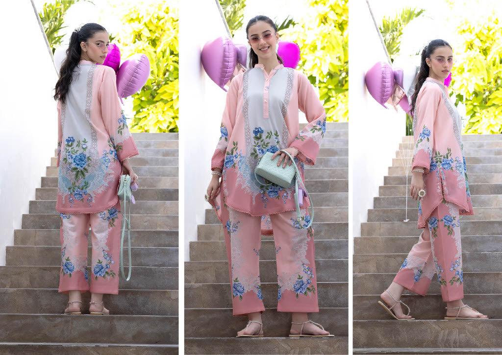 Pink Ombre Printed Co-Ord Set