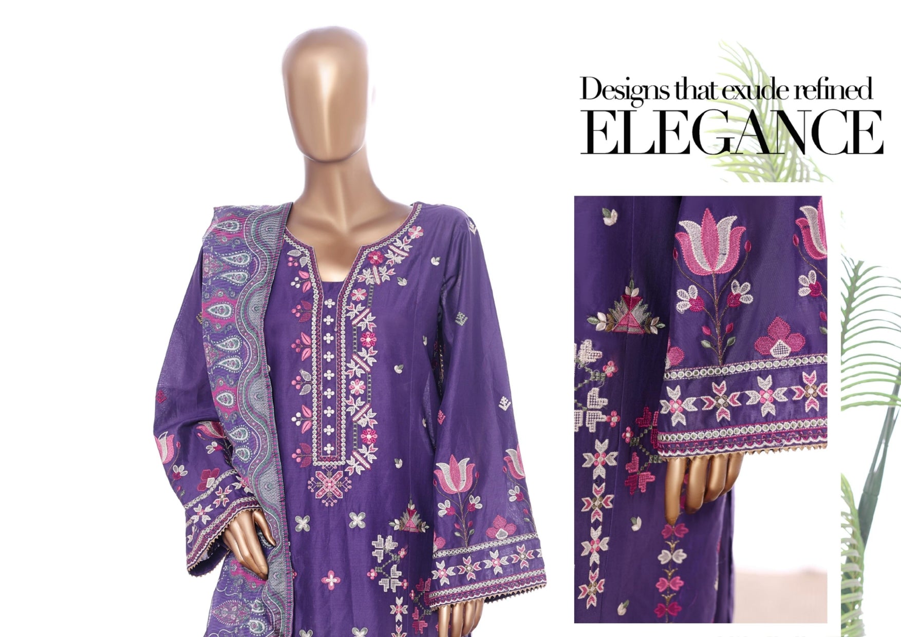 Purple Bin Saeed Luxury Lawn